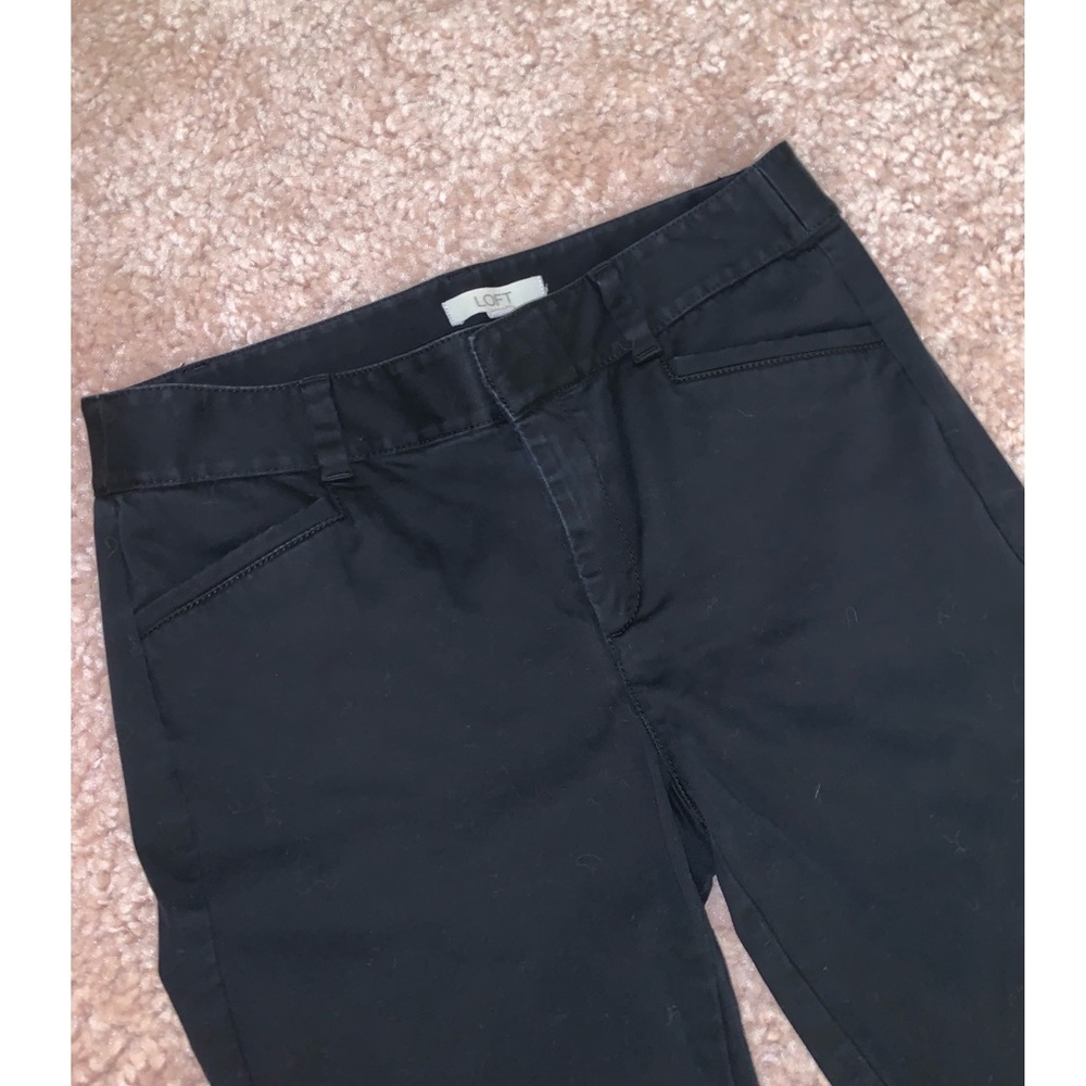 Loft size 2 black khaki skinny ankle